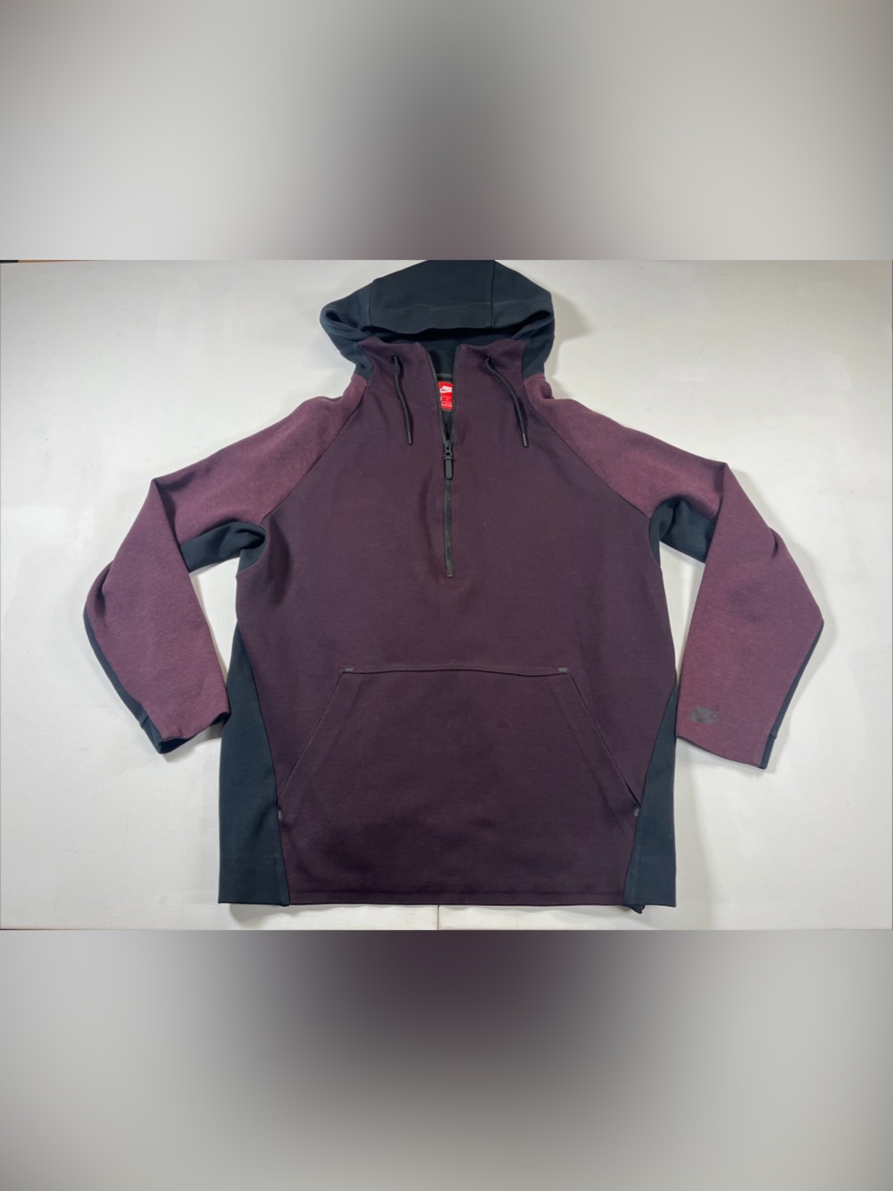 Nike Tech Fleece Hoodie Mens XL Funnel Neck Half Zip Side Zip 884892-652